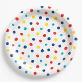 Colorful Polka Dot 6.75" Round Paper Plates